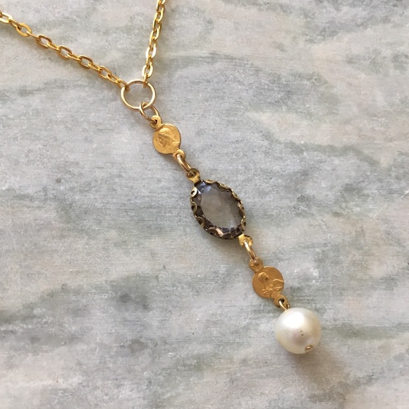 Vintage Pearl Drop Necklace - Picture 2 of 4